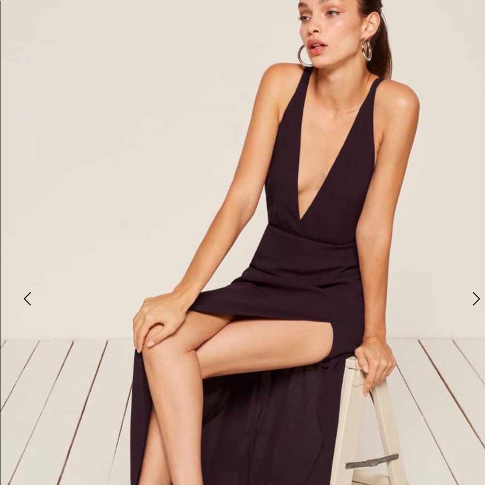 Gorgeous Reformation Romeo Dress. Blackberry. NWOT